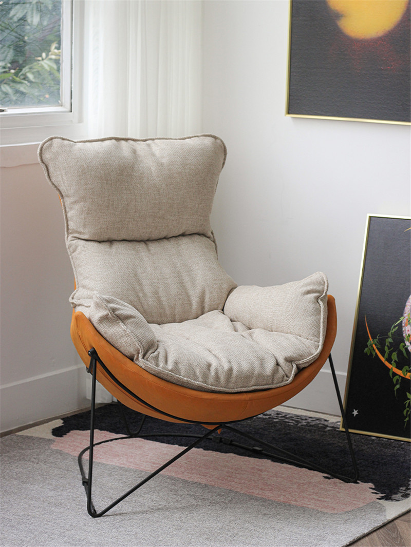 Desain ruang tamu furniture sofa mewah kursi goyang tunggal (2)